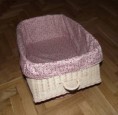 Velký košík s kytičkovou výstelkou
